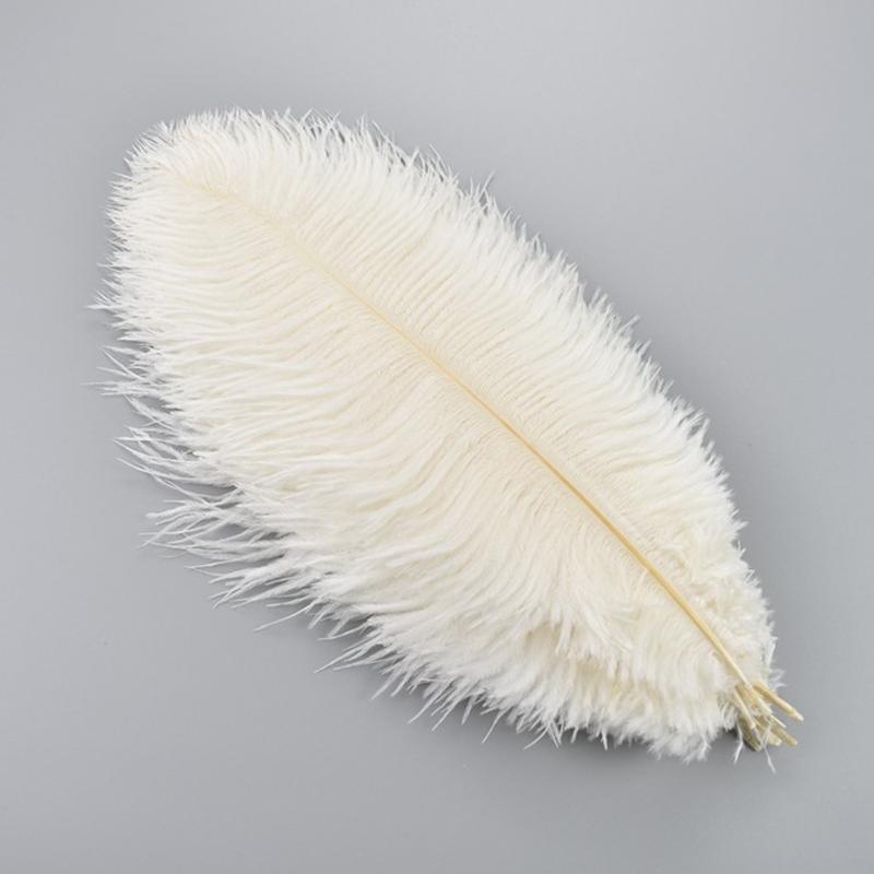10Pcs/Lot 30-35cm Ostrich Feathers for Crafts White Feathers for Vases Wedding Party Decoration Handicraft Accessories DIY Plume