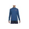 Element Running Energy Letter Stand Collar Half Zip Quick Dry Casual Long Sleeve T-Shirt Men Tops Garden-Blue FN3300-476