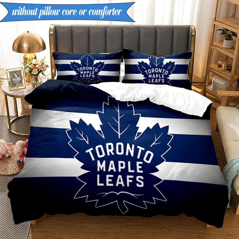 3PCS Maple Leafs Printed Bedding Set For Bedroom dormitory, Includes 1 Duvet Cover & 2 Pillowcases for All Seasons Home Decor Fan gifts
