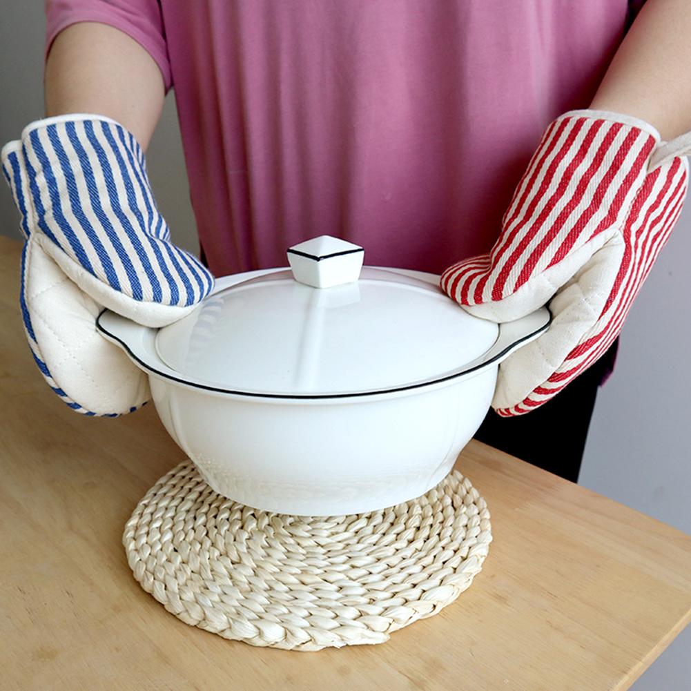 1 шт. Прихватки для духовки, термостойкие, с хлопковой подкладкой, противоскользящие, кухонные перчатки, перчатки для микроволновой печи, безопасная подкладка, готовка на гриле