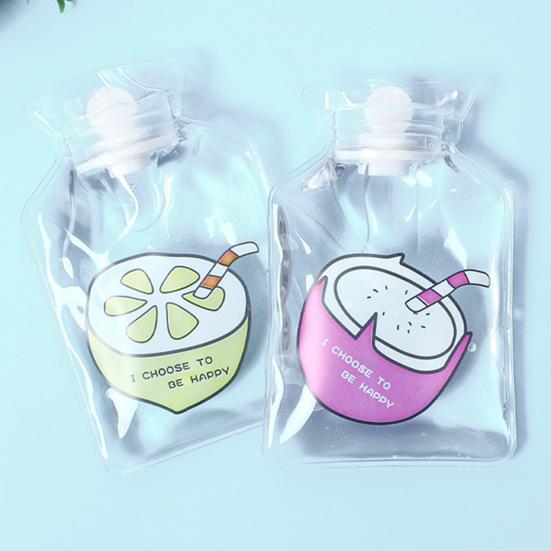 Прозрачный ПВХ мешок для горячей воды с мультяшным узором, герметичный, горячий и холодный компресс, облегчение боли, зимний грелка для рук, ног, бутылка, теплый подарок