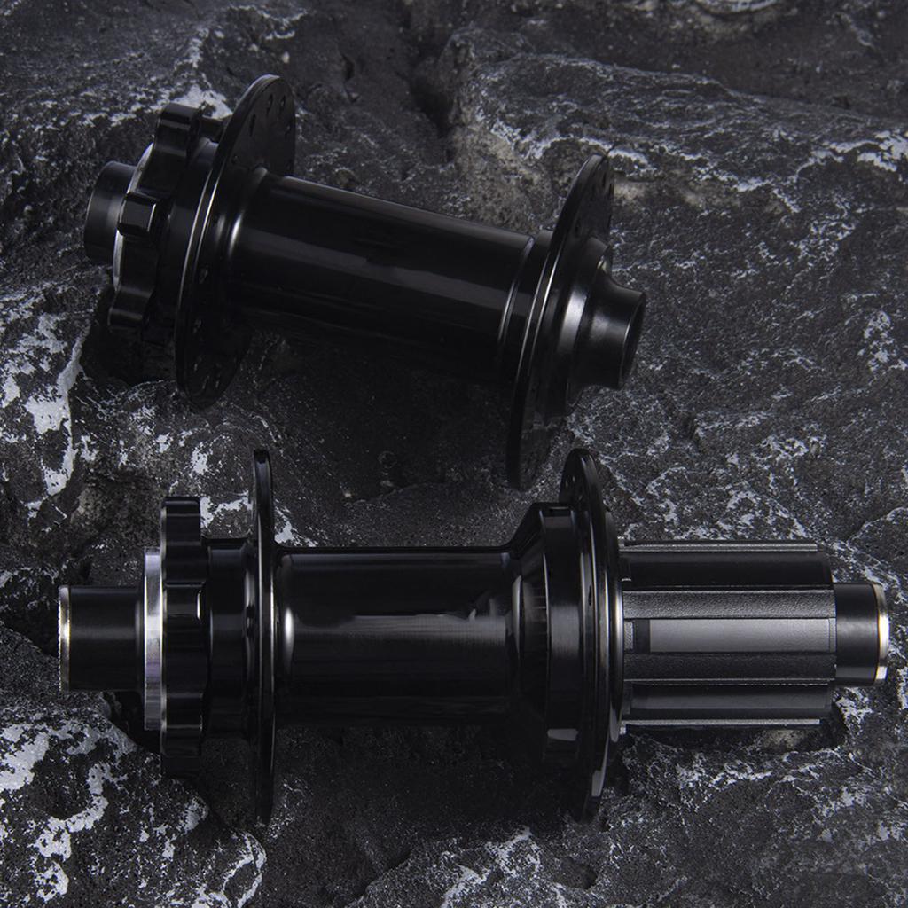 2 шт. Велосипедные втулки Черный Алюминиевый сплав 32 отверстия Передняя Задняя Велосипедные дисковые втулки 4 подшипника для горного велоспорта