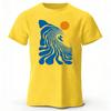Summer Art Style Surfing Pure Cotton Short Sleeved Mens Daily Wear Plus Size Soft and Comfortable Travel Street Sports Tshirt