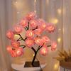 1Pc 24 LED Rose Tree Lights USB Plug Table Lamp Fairy Flower Night Light For Home Party Christmas Wedding Bedroom Decoration Gift
