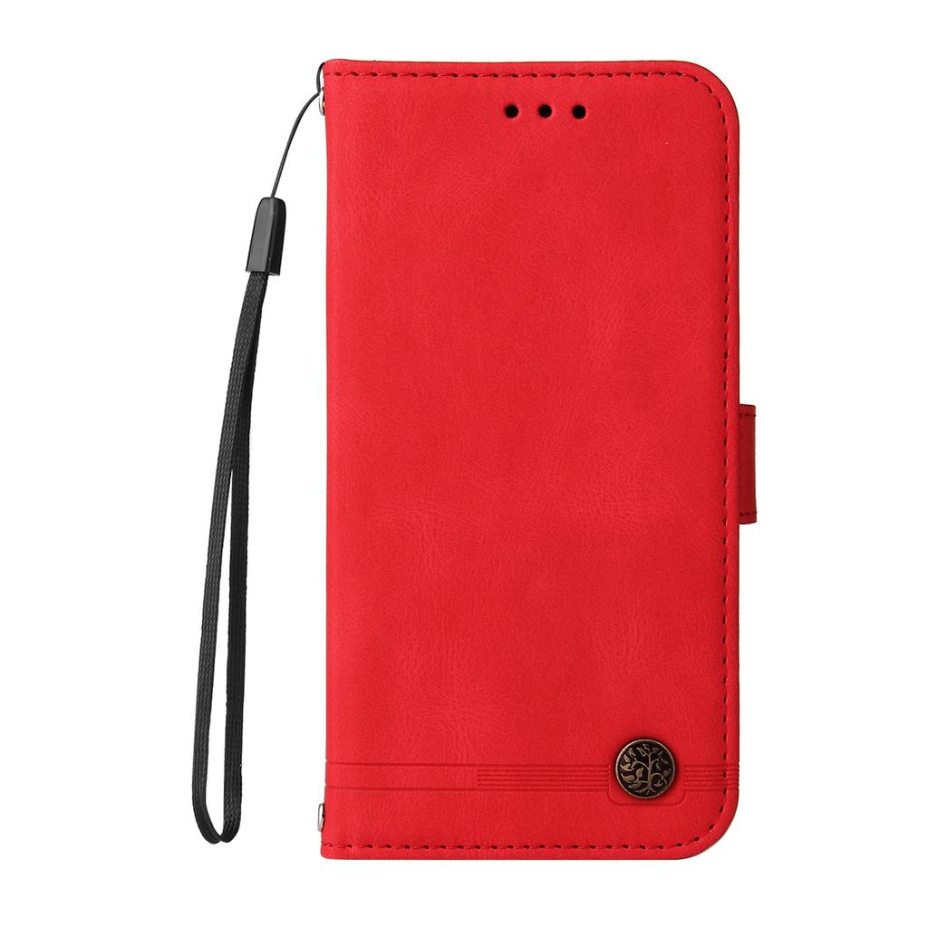 Wallet Case for 15T - Leather/PU, Red, With Lanyard