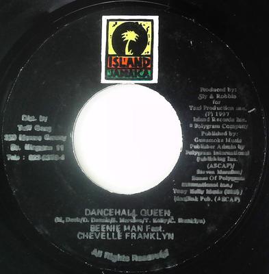 Пластинка 7 дюймов BEENIE MAN CHEVELLE FRANKLYN Dancehall Queen NONE Остров Ямайка 1997 Ямайка Регги Ска Даб Б/у