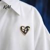 Jacket Badge Pin Love Heart Aliens Brooch, Shape Enamel Lapel Pin, Clothing Daily Wear Brooch Accessories for Parties Dates, Gift Sci-Fi Lovers