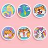 1 Set Kids DIY Diamond Painting Cartoon Pegasus Mermaid Tiger Dinosaur Dog Pattern
