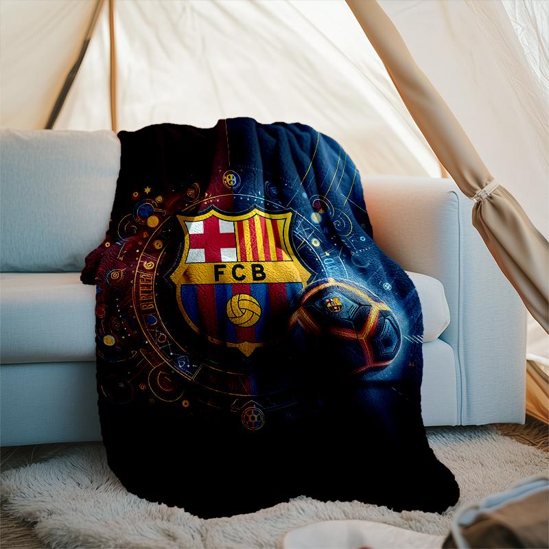 1PC F-C-B Football art Printed Soft Flannel Blanket Throw for Adult Bedroom Living Room Sofa Camping Travel Fan gifts Christmas Gifts