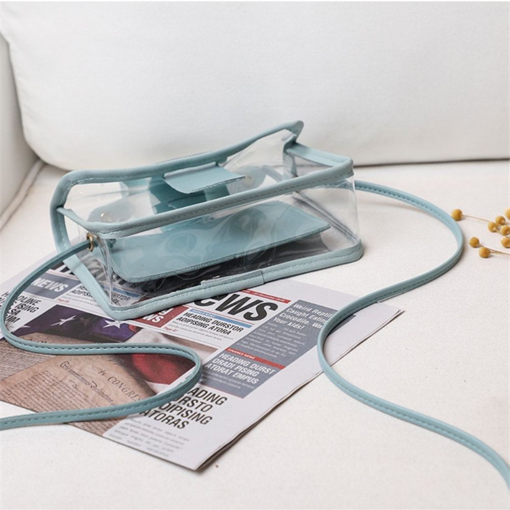Jelly Bag Transparent Ins Style Women Handbag Crossbody Bag Shoulder Messenger Small Square Bag