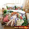 3D Аниме Higurashi When They Cry Комплект постельного белья с принтом Одеяло Пододеяльник Наволочка 3 предмета Детский и Взрослый Размеры