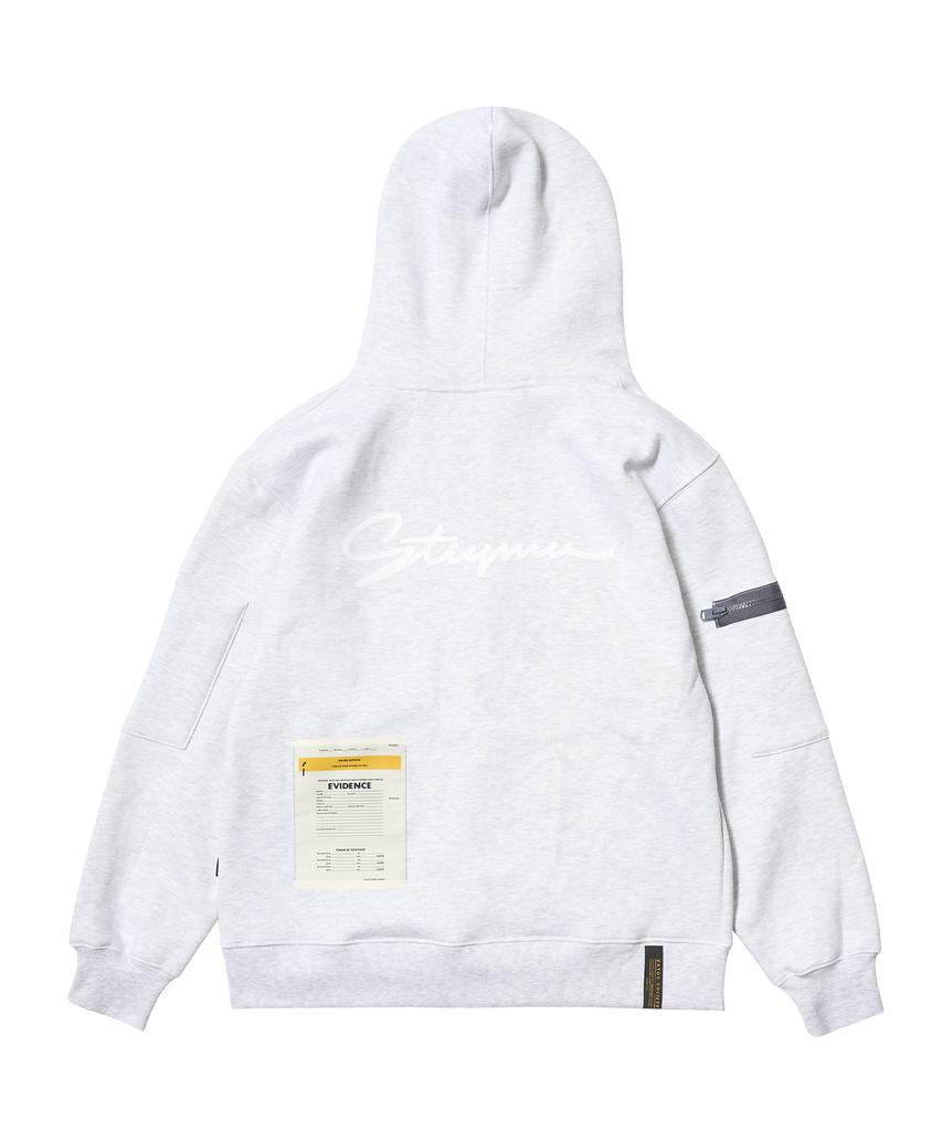 Худи на молнии Stigma Oversized Белый меланж