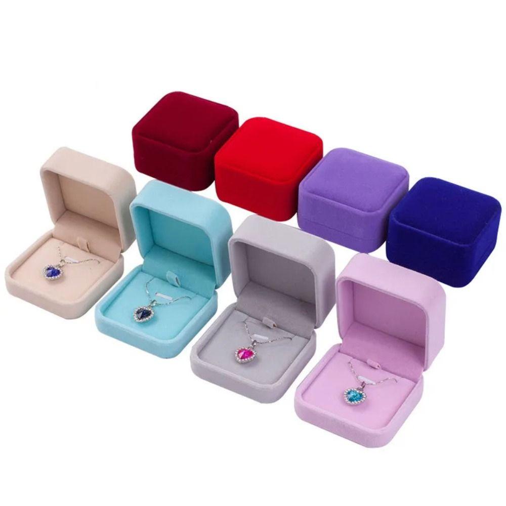 Velvet Jewelry Box Presentation Necklace Pendant Necklace Organizer New Gift Box Necklace