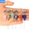 Crystal Pendulum for Exploration Shuttle Spirit Cone Pendulum Spiral Crystal Stone Quartz Pendant Healing Pendulum