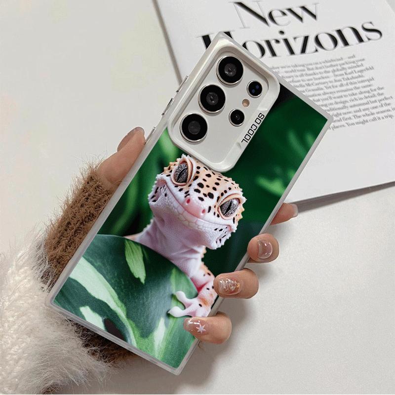 Lizards Geckos Cute Pet Shockproof Phone Case for Samsung Galaxy S26 Edge S25 Ultra S24 FE S23 Plus S21 Cover Anti Fall Fundas