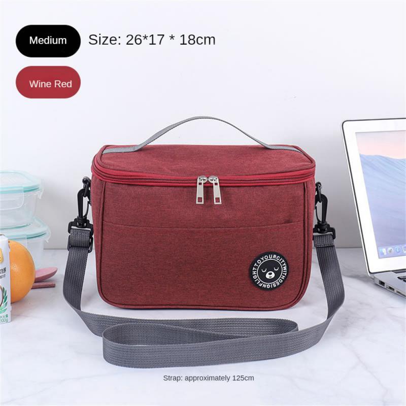 S/M/L Новая портативная сумка для ланча Термобокс для еды Водонепроницаемый Офисный Кулер Ланчбокс с плечевым ремнем Изолированный чехол