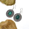 Emerald Gemstone Handmade 925 Sterling Silver Jewelry Earring