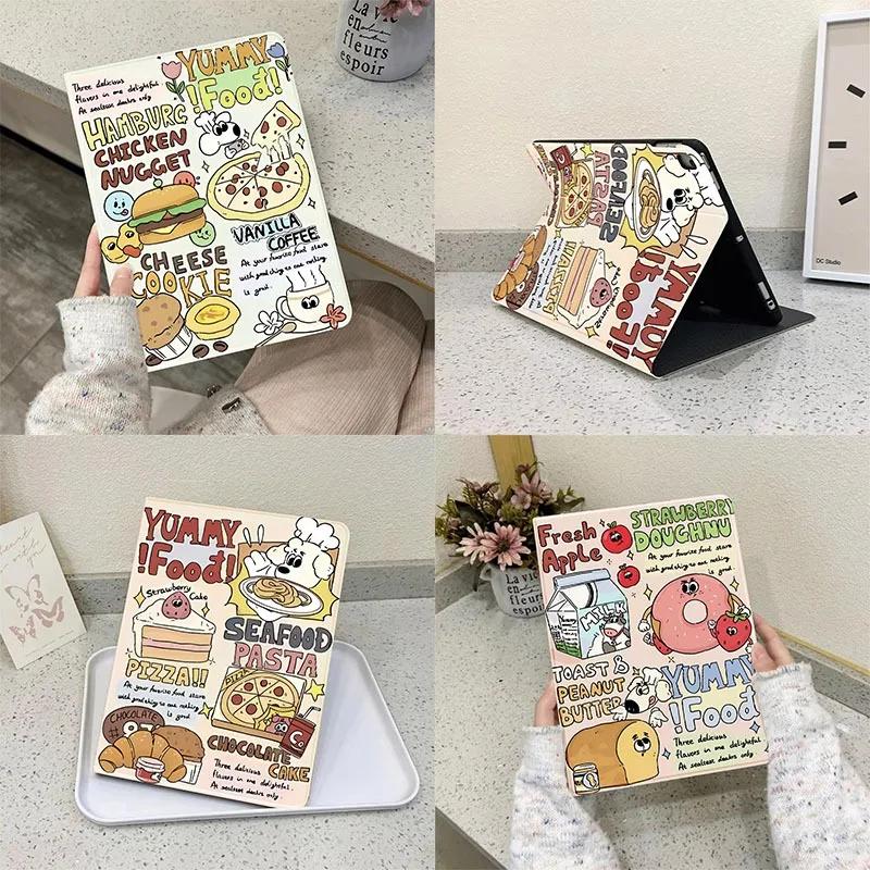 Чехол для компьютера Food Graffiti для iPad 7-го поколения Чехол 10.9 iPad 10-го поколения iPad Air 5 4 10.9 Чехлы Pro 11 2-го 3-го 4-го Чехол для iPad Air