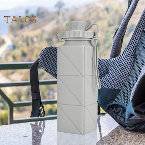 Складная силиконовая бутылка для воды 610 мл, герметичная складная бутылка для воды для путешествий, кемпинга, походов, спорта на открытом воздухе, без BPA, портативная многоразовая чашка для воды