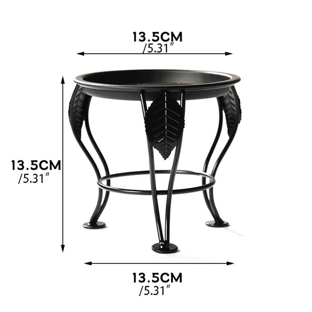 Черная трехногая подставка для растений Художественное железо Мини-подставка для цветочного горшка Простая железная полка для цветов Балкон
