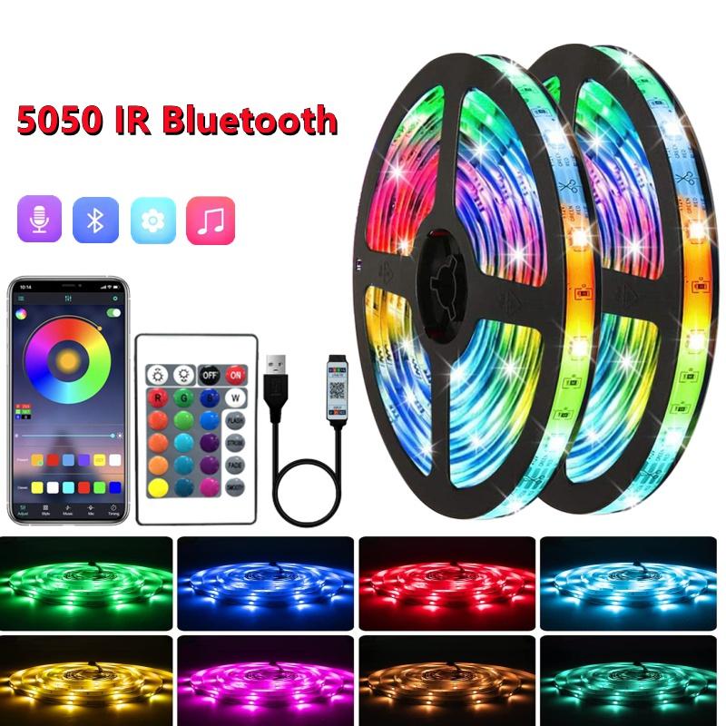 LED Strip Lights 1M-30M WS2812B USB 5050 RGB Bluetooth Infrared Remote Control Luces Flexible Lamp Diode Tape For Festival SMD