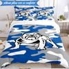 3PCS Bulldogs Team Crest Design Bedding Set 2D Printing (Includes 1 Duvet Cover + 2 Pillowcases Coreless), Bedroom decor,Fan gift