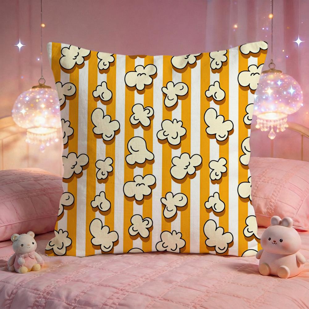 Buttery Popcorn Party Cushion Cover Premium Comfort Reversible Pillow Cove Two in One Design for Any Room Car Interior
