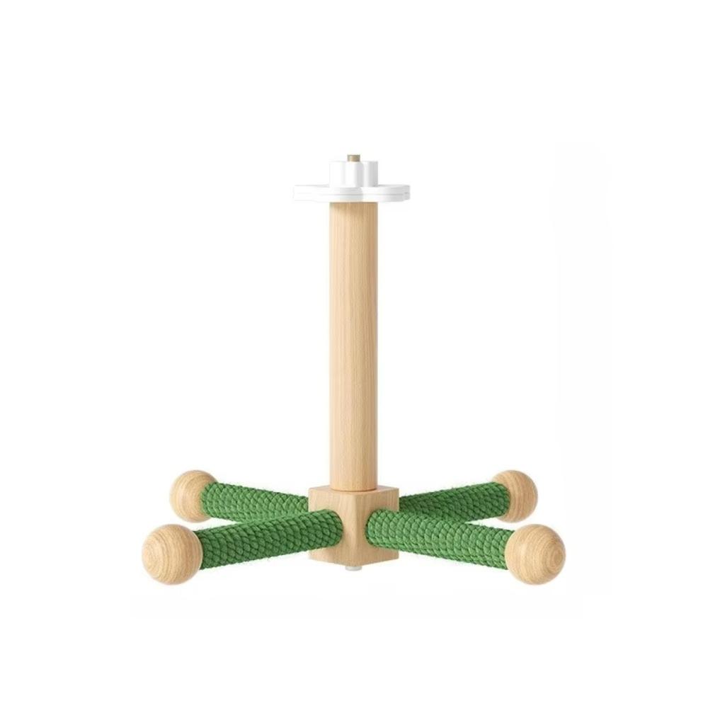 360° Rotatable Wood Bird Training Stand Birds Grinding Perch Holder Pet Birds Entertainment