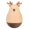 Deer Wobbler Cute Exquisite Sturdy Durable Wood Decorative Eye Catching Roly Poly Toy for Kids Home