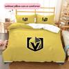 Vegas Golden Knights2 Pattern Bedding Quilt Set  Home Decoration  Gift (1 * duvet cover + 2 * pillowcase  without core)