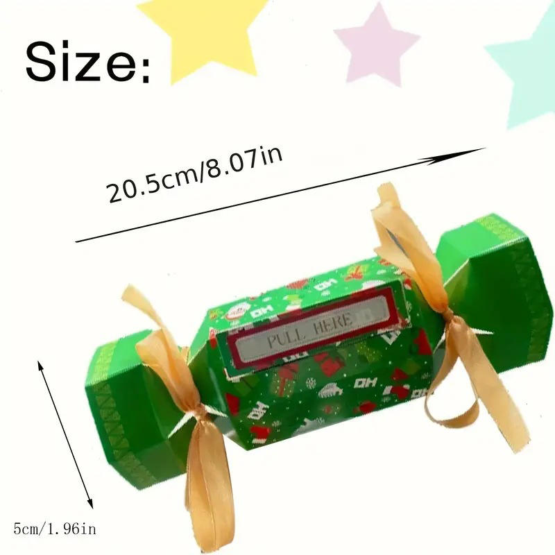 4Pcs/Pack Pull Box Christmas Candy Shape Holder Box for Cash Set Of Merry Christmas Box Cash Pull Boxes for Home Decor