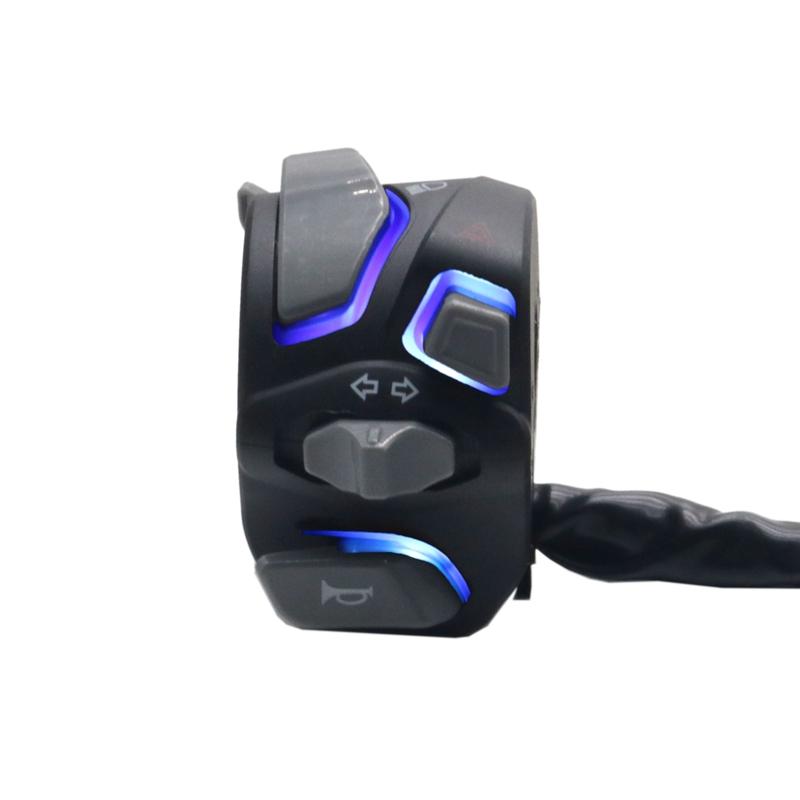 LMoDr 7/8 ''22 мм универсальный переключатель на руле мотоцикла, предупредительный световой сигнал, сигнал поворота, кнопка запуска, кнопка убийства со светодиодом