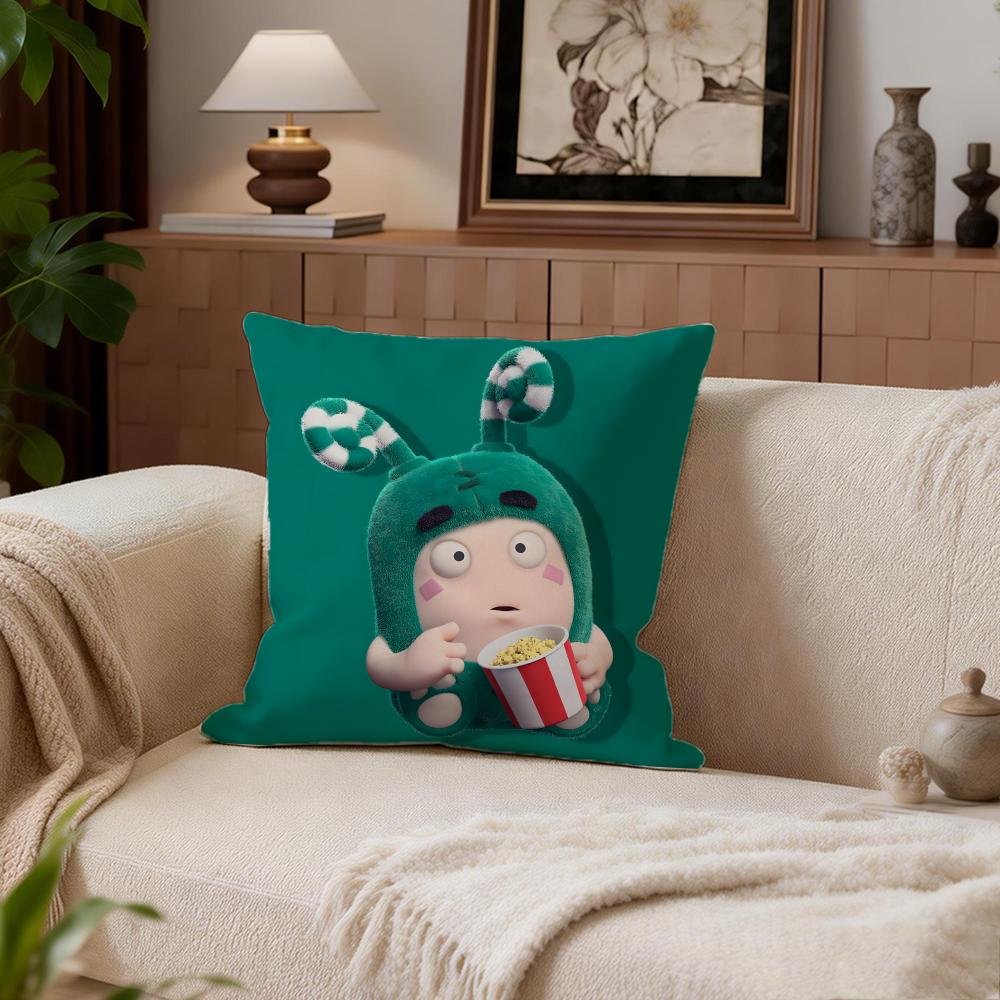 Cartoon Oddbods Cushion Cover Cushion Cover Set 4Pcs 50X50 45X45 40X40 Pillowcase Decorative Sofa Home Decor