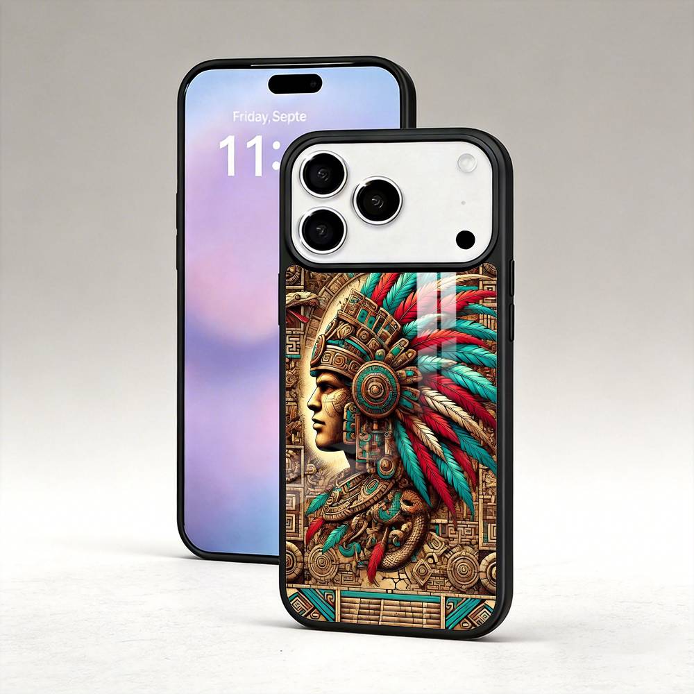 M-Майя A-Ацтекский Календарь Статуя Чехол для Телефона Магнитный Для iPhone17 16 15 14 13 12 Pro Max Для Magsafe Беспроводная Зарядка Чехол