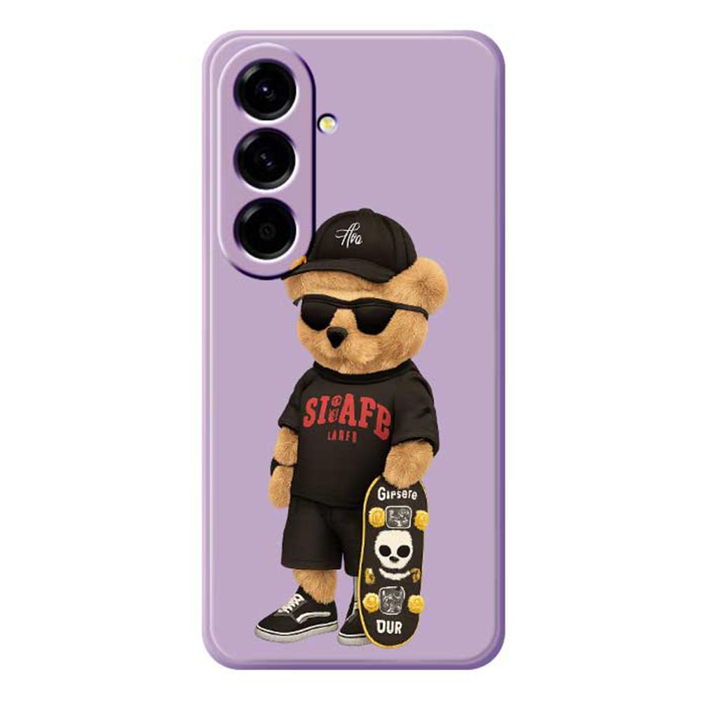 Чехол для Samsung Galaxy A56 5G с крутым принтом в виде медведя, с прямыми краями, ТПУ задняя крышка для телефона
