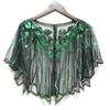 Beaded Decoration Women's Sequins Shawl Vintage Mesh Evening Cape Up Dress Accessory Short Cover Flapper Party Shawl Ladies