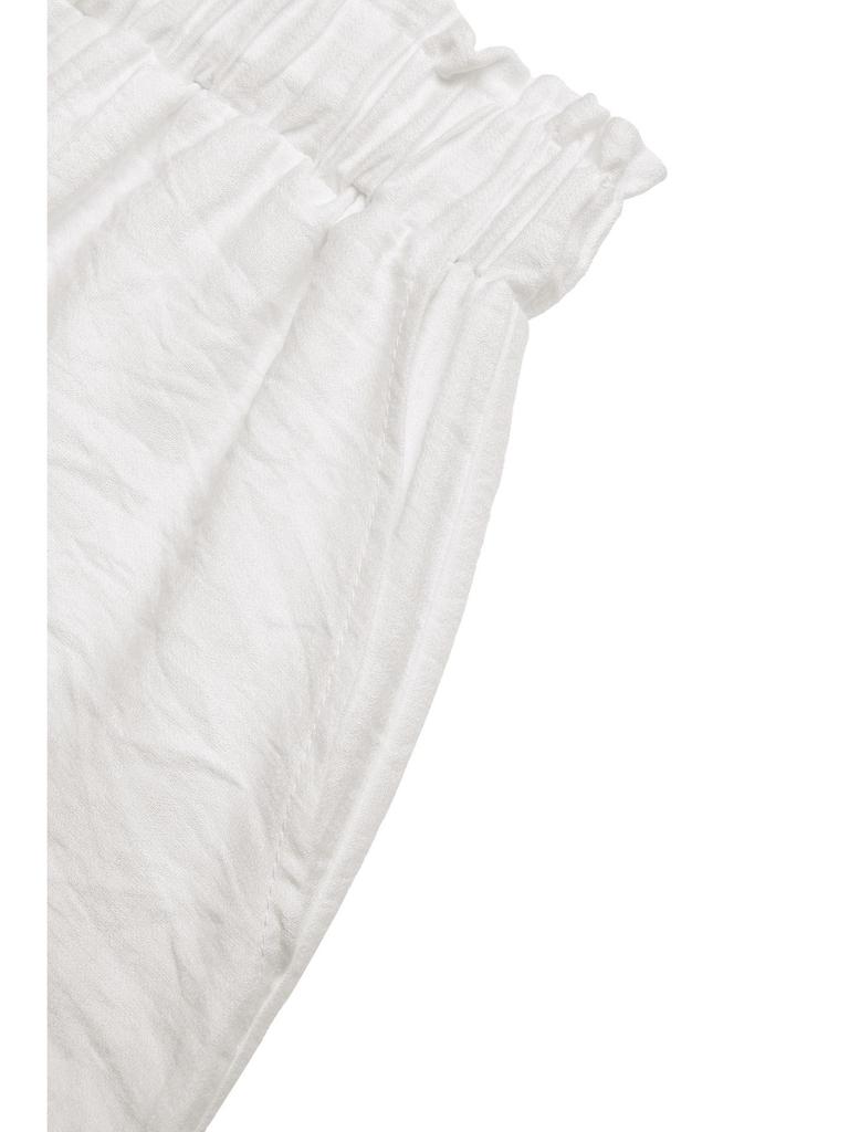 2026 Resort Style White Lace Patchwork Drawstring Shorts