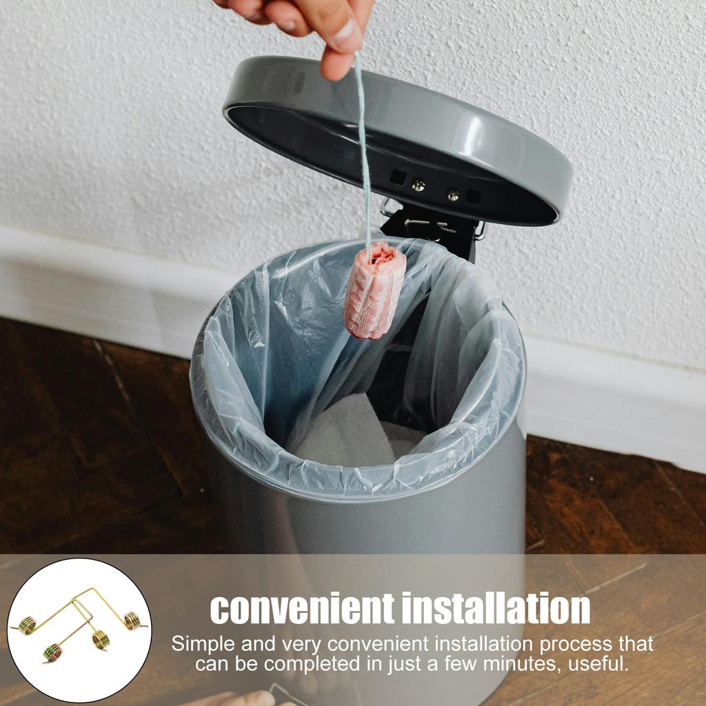 6Pcs Spring Accessories Universal Fit Torsional Springs for Flip Top Trash Can Lid Secure Closure Reliable Metal Spring