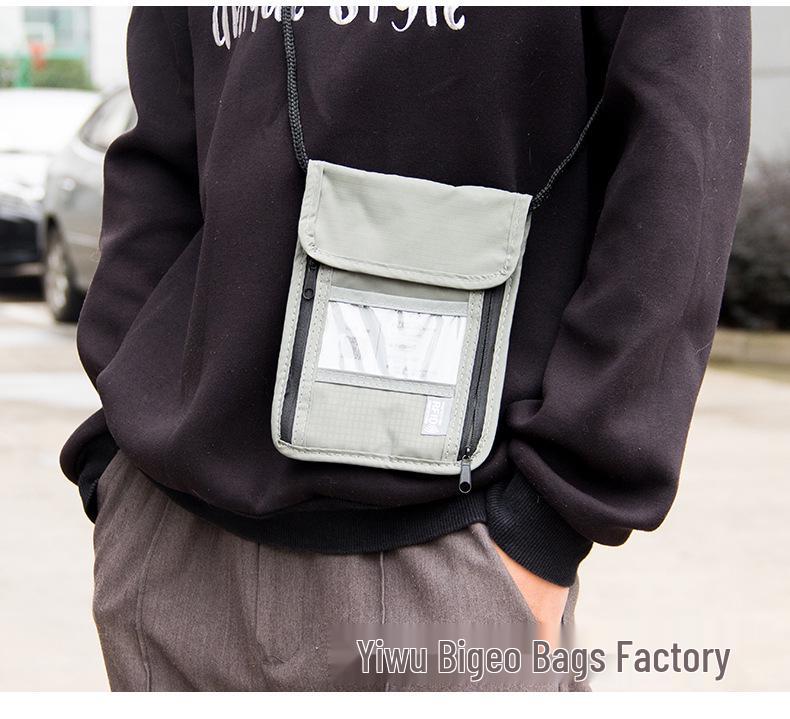 Защитная сумка-шнурок для документов и карт с RFID-блокировкой - Защита от кражи, магнитных полей, излучения