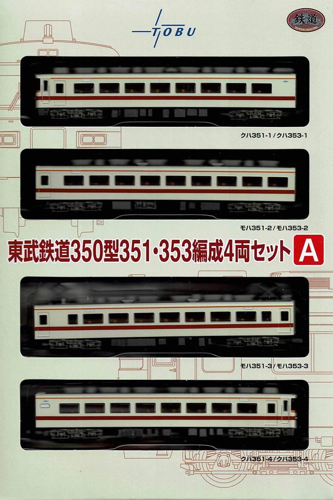TOMYTEC Железнодорожная коллекция Tobu Railway Type 350, набор для формирования A 351/353, 4 вагона