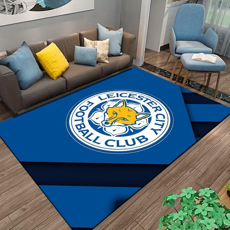 Leicester City Fox Logo Carpet - Blue Football Club Bedroom Decor Suitable for use as an anti-slip for living room bedroom sofas