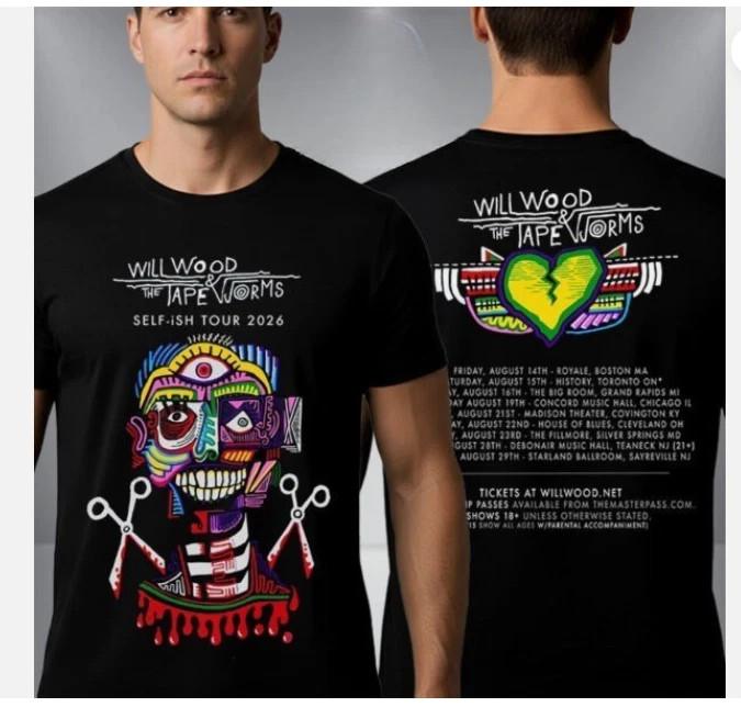 Will Wood Self-ish Tour 2026 T-Shirt Two Sided Dates Concert Tee Unisex T-Shirt