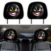New 2PCS Black Spoof Car Decoration Headrest Cover Festive Atmosphere Fun and Creative Double-sided Printed Headrest