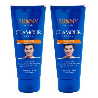 Sunny Herbals Крем Glamour 100 г Упаковка 2 шт. | Увлажняющий крем для лица от пигментных пятен и для защиты от солнца