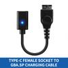 Зарядный кабель USB Type C для GBA SP Game Boy Advance со светодиодным индикатором, провод питания, шнур игровой консоли