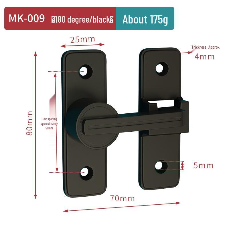 Светящийся замок-защелка для двери ванной комнаты без сверления