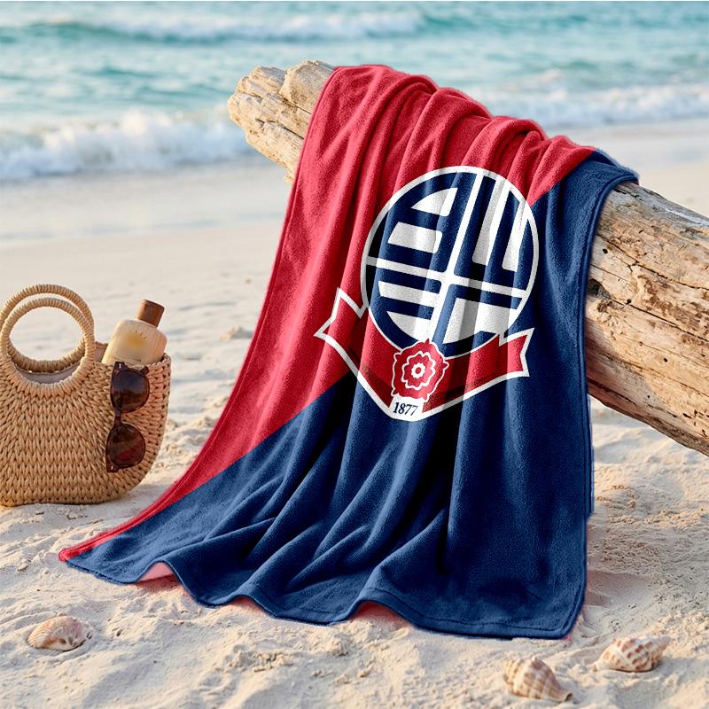 Bolton Wanderers FC Принт Микрофибра Пляжное полотенце Быстросохнущее Впитывающее Большое полотенце для Пляжа Плавания Путешествий