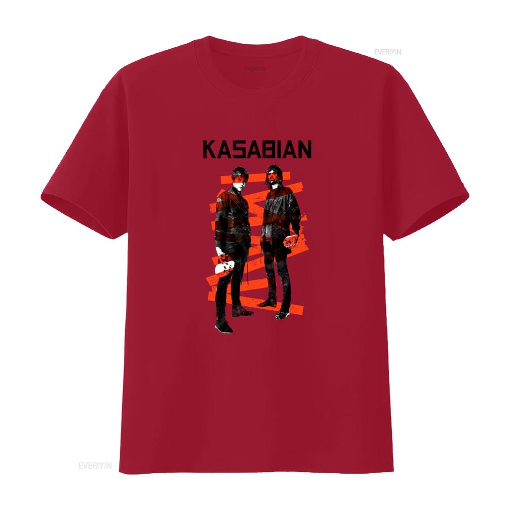 Kasabian T shirt Rock Band XXFB vintage Washed designer clothes Unisex graphic Casual Stretched Breathable Soft Slightly