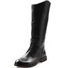 Fashion Casual Tall Leather Boots Back Zipper Men's Cowboy Boots Long Cavalier Soft Leather Riding Boots Motorcycle Boots 37-46