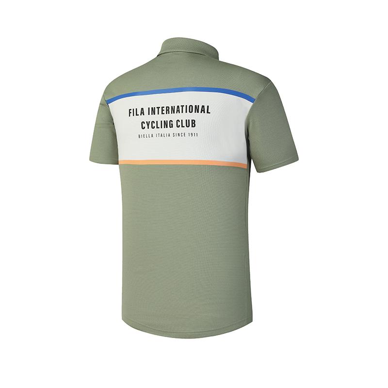 Новая мужская рубашка поло FILA ATHLETICS SPORTCYCLING, цвет туманный бирюзовый, A11M518103F-KK